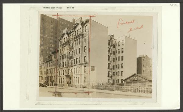 Washington Place #82-86, 1934