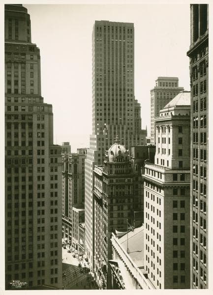 General View - Manhattan - Aerial view - Broad Street - looking south, 1932