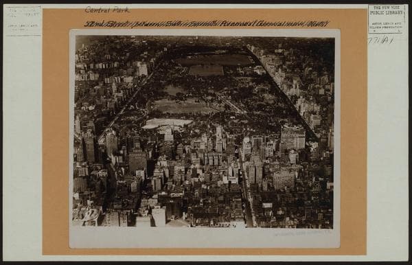 Manhattan: Central Park from 52nd Street - 6th Avenue, 1929