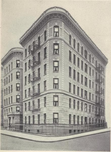 The Euafaula, northeast corner Hamilton Place and 139th Street; Plan of first floor; Plan of upper floors., 1908