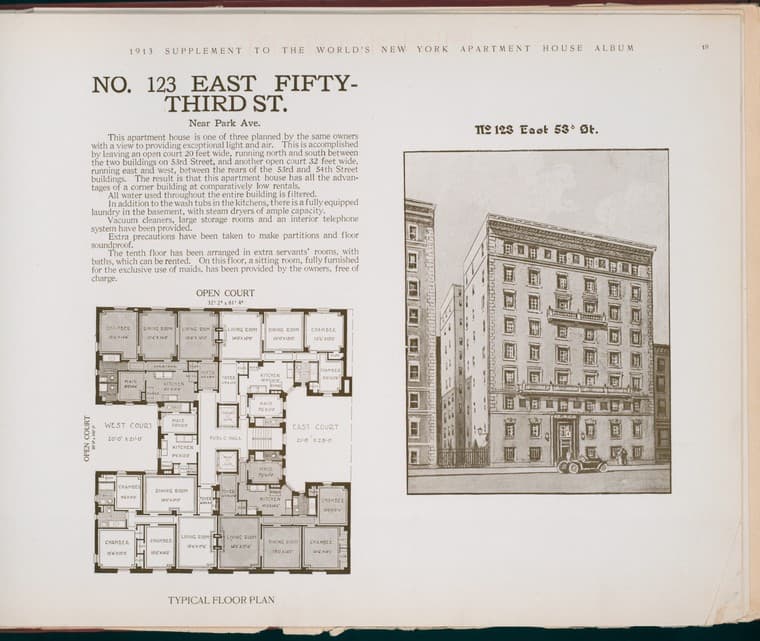 No. 123 East Fifty-third Street. Near Park Avenue., 1913