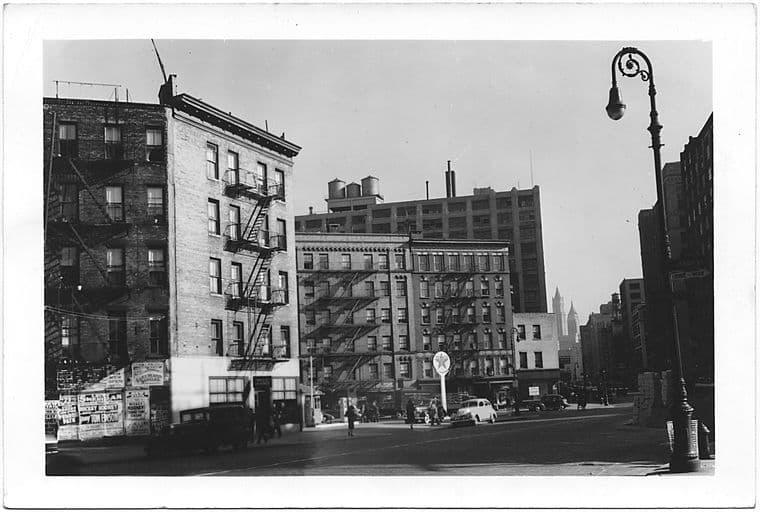 7th Avenue at Carmine Street, to Southwest, Manhattan, 1940-05-07