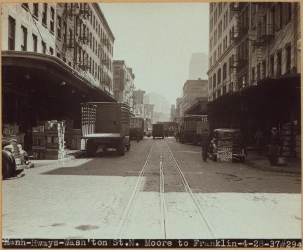 Manhattan: Washington Street - Moore Street (North), 1937