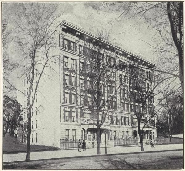 The Nonpariel and Montvale, 83-89 St. Nicholas Place; Plan of first floor; Plan of upper floors., 1908