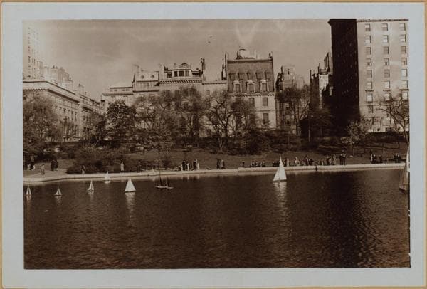 Manhattan: Central Park - Sailboat pond., 1938