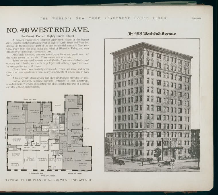 No. 498 West End Avenue. Southeast Corner Eighty-fourth Street., 1910-03