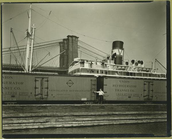 East River - Pier 19 - Manhattan waterfront., 1936