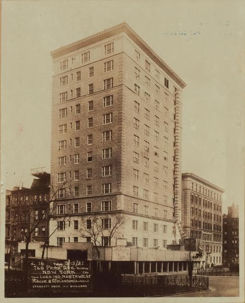 Manhattan: Park Avenue - 72nd Street, 1921
