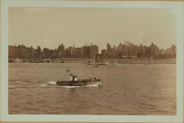North (Hudson) River - Shore and skyline - Manhattan - 59th Street - George Washington Bridge., 1934–1935