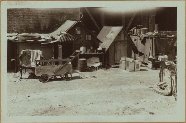 Squatters Colony on Houston Street., 1933