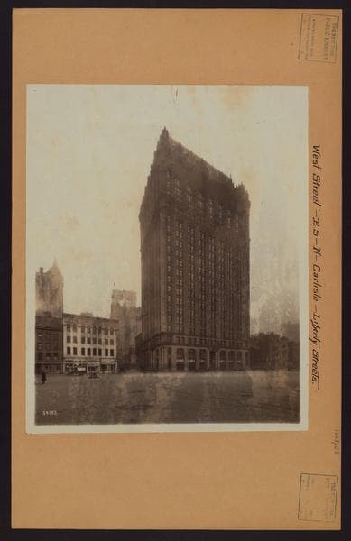 Manhattan: West Street - Carlisle Street, 1923