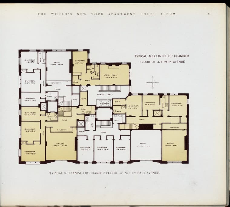 Typical Mezzanine or Chamber floor of No. 471 Park Avenue., 1910-03