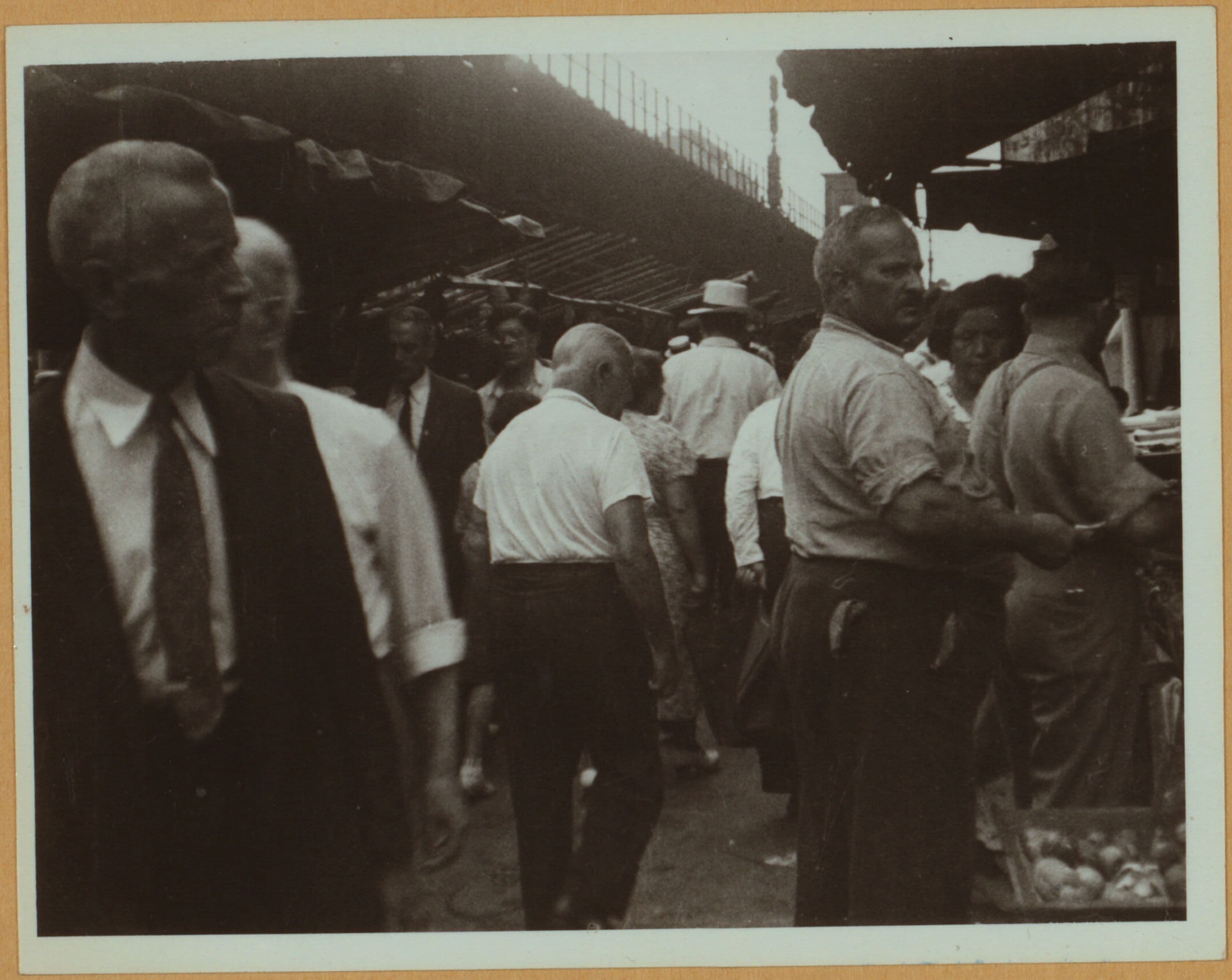 Occupations - Peddlers - Foodstuffs - The pushcart market.