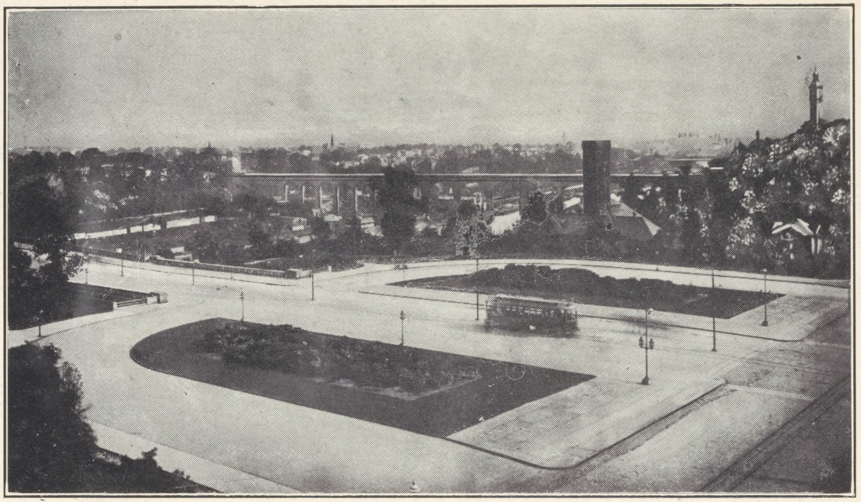The Eugene, 521-523 West 182nd Street; Plan of first floor; Plan of upper floors; View from the Eugene looking East., 1908