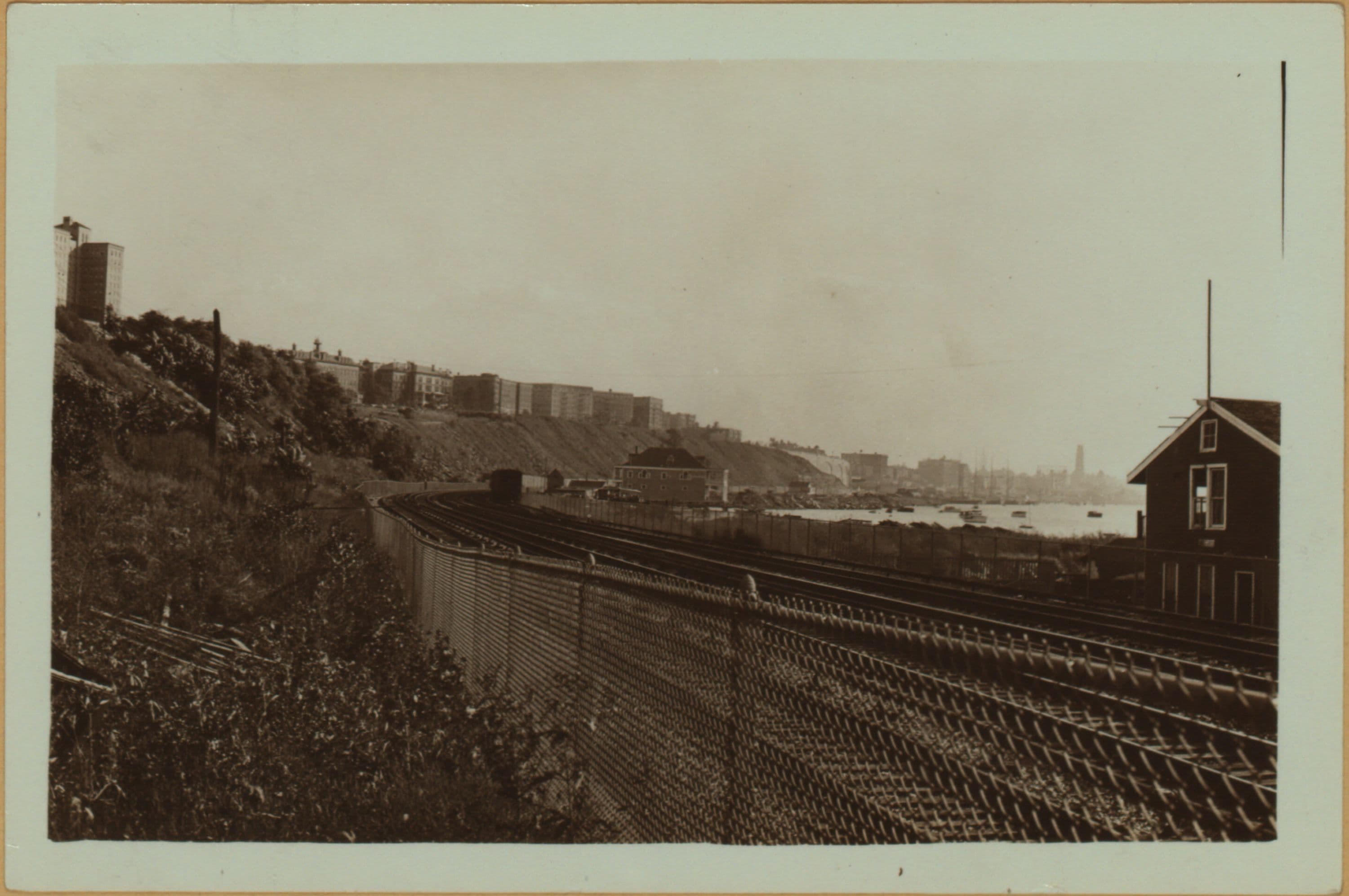 North (Hudson) River shore.