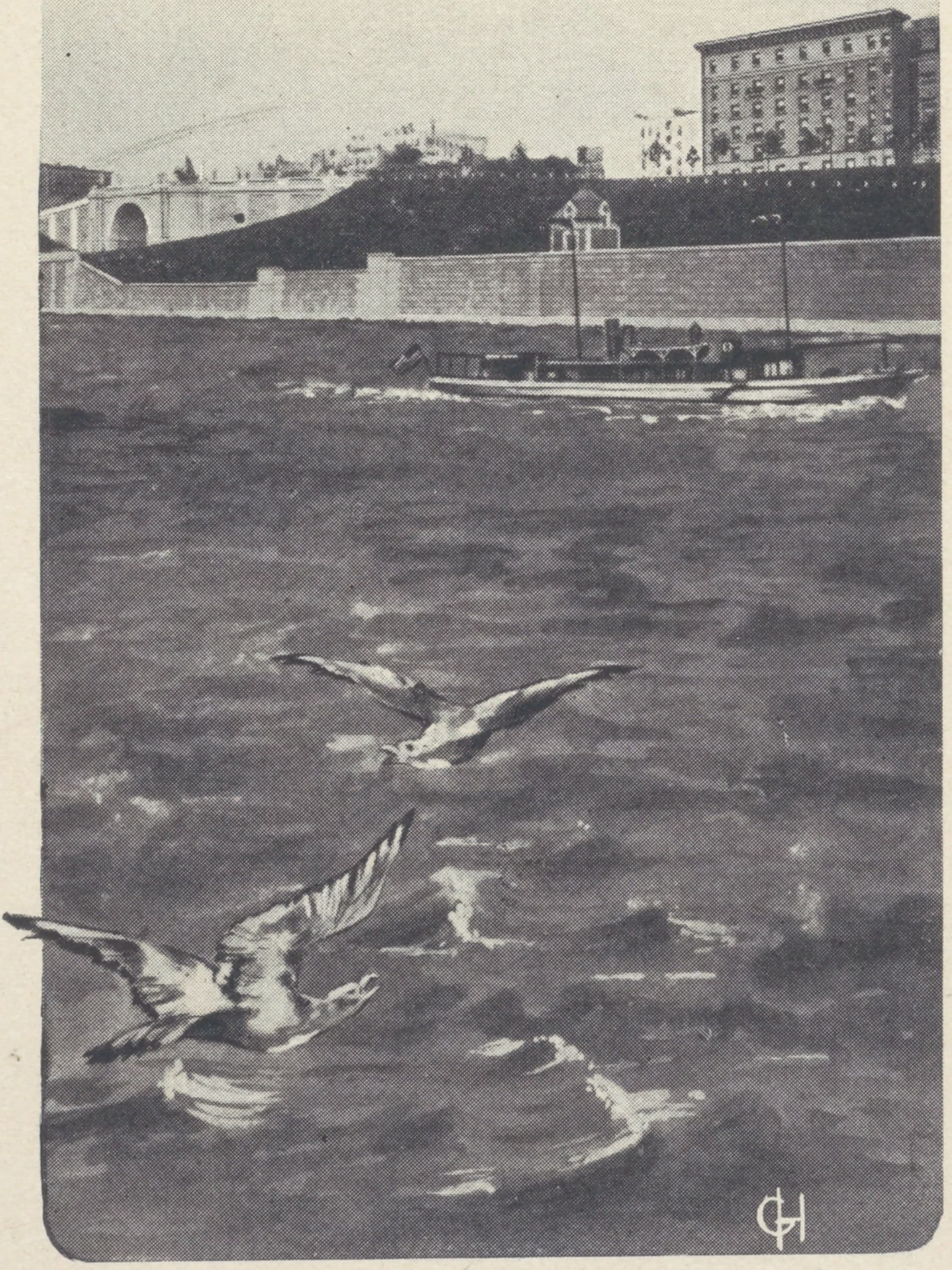 Gracehull Court, southeast corner Riverside Drive and 144th Street; View from the River., 1909