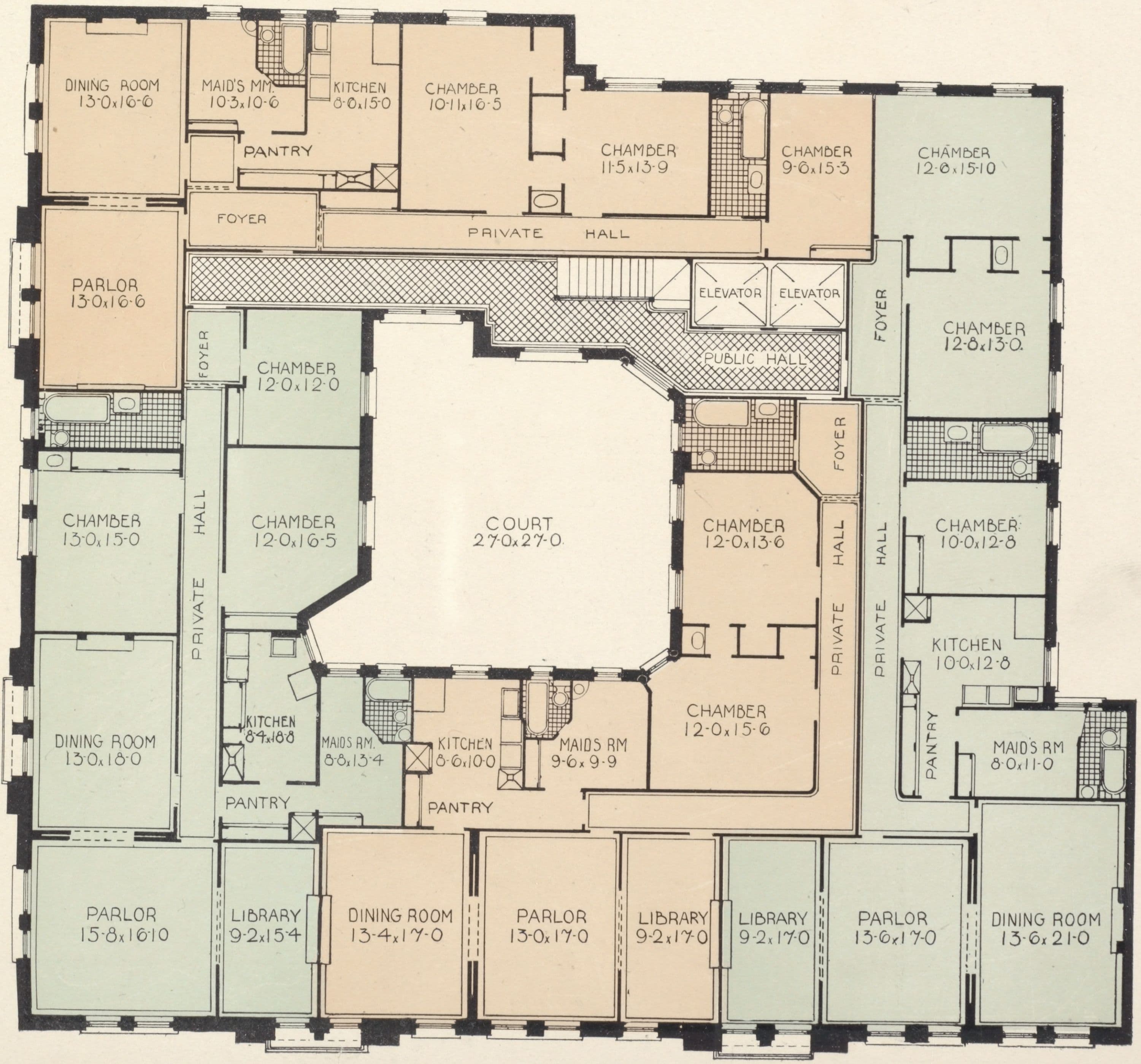 Concord Hall, Southeast corner Riverside Drive and 119th Street ; Plan of first floor.