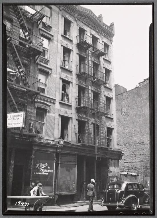 Tenements & storefronts; H. Yager, carpenter: 61 Sheriff St-Delancey St., Manhattan