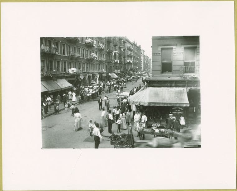 Rivington St. at Orchard St. c. 1910.
