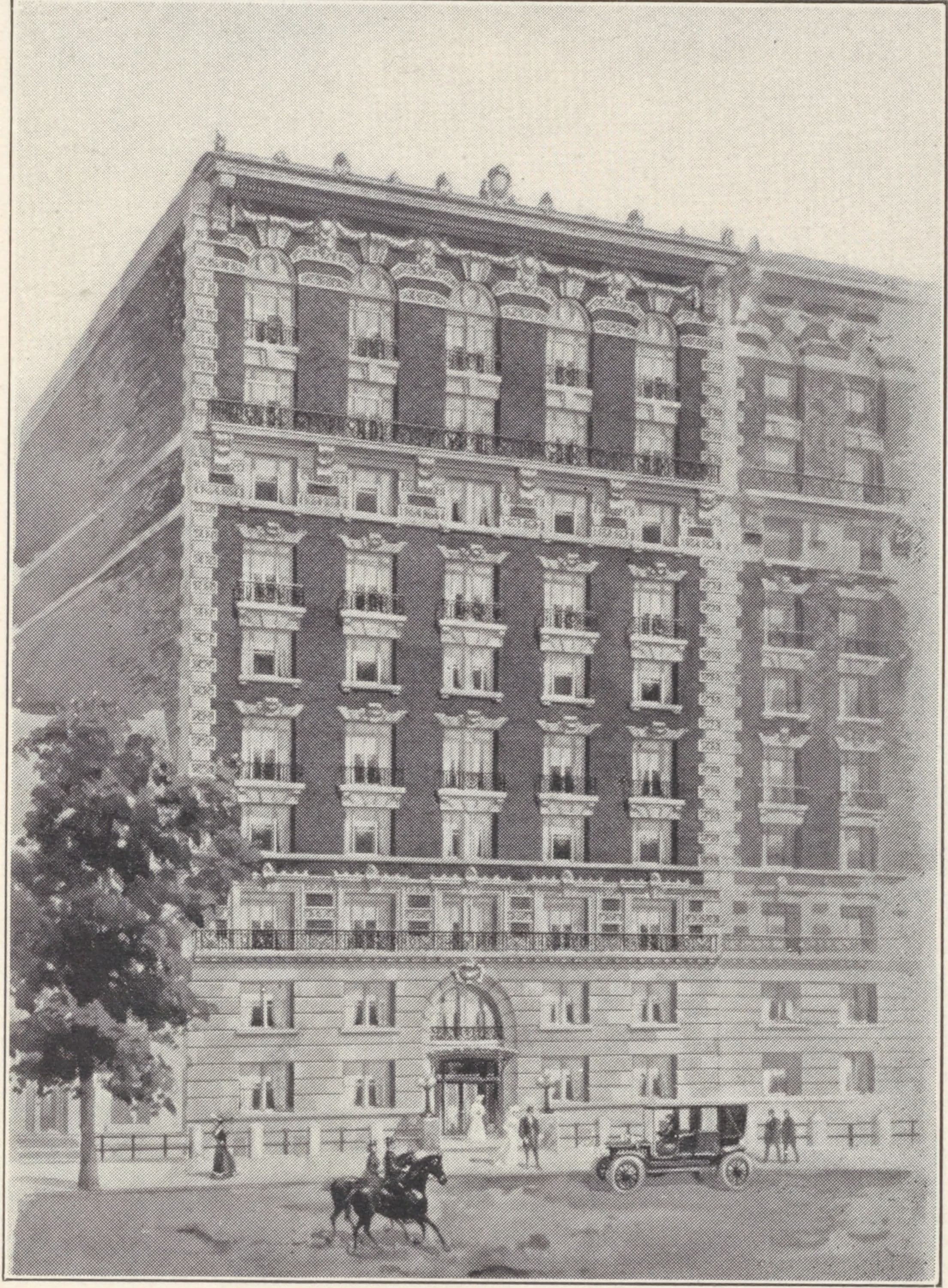 The Fiora-Ville and Paterno, 616 and 620 West 116th Street, near Riverside Drive ; Plan of first floor ; Plan of upper floors., 1908