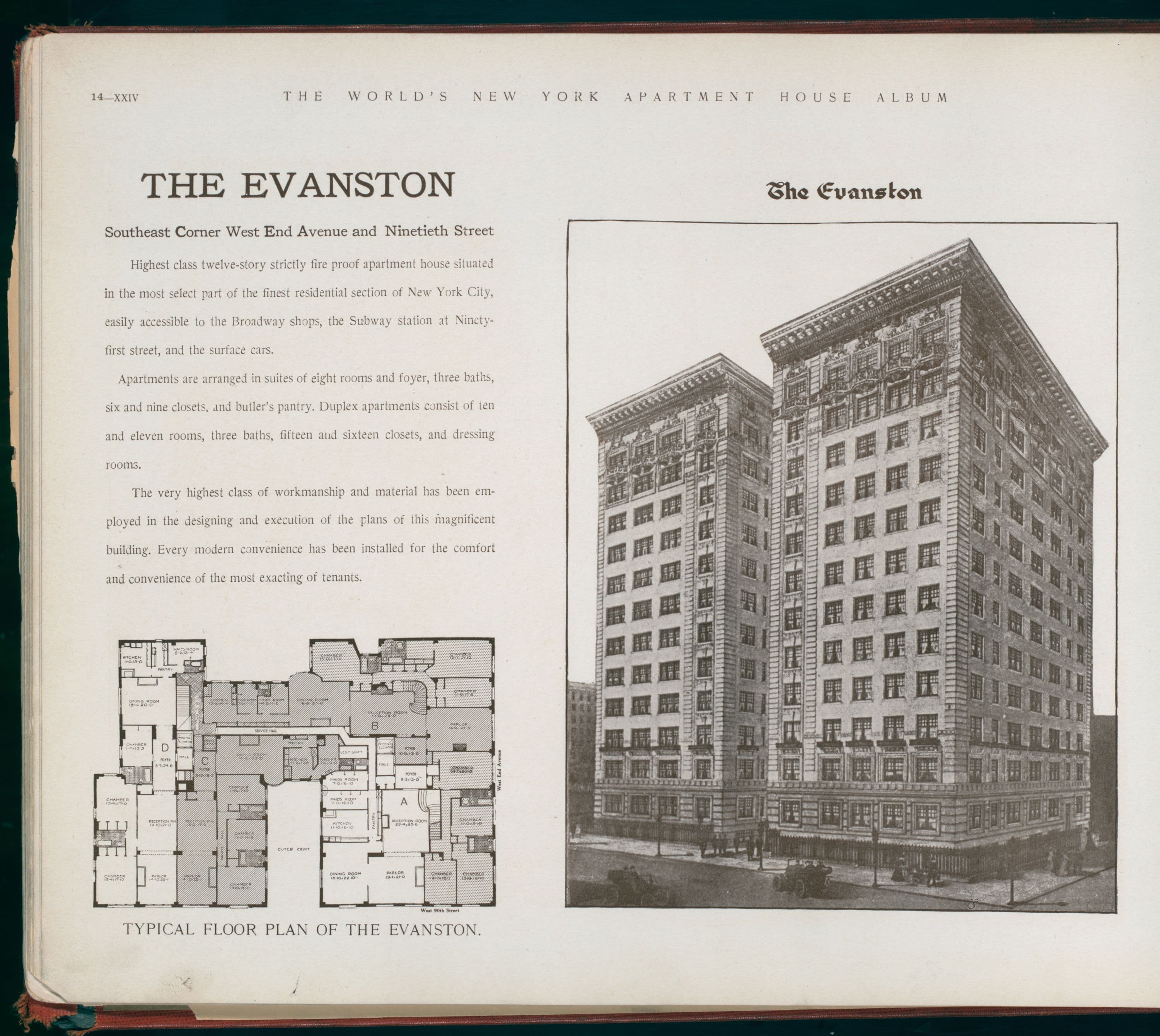 The Evanston. Southeast Corner West End Avenue and Nintieth Street., 1910-03