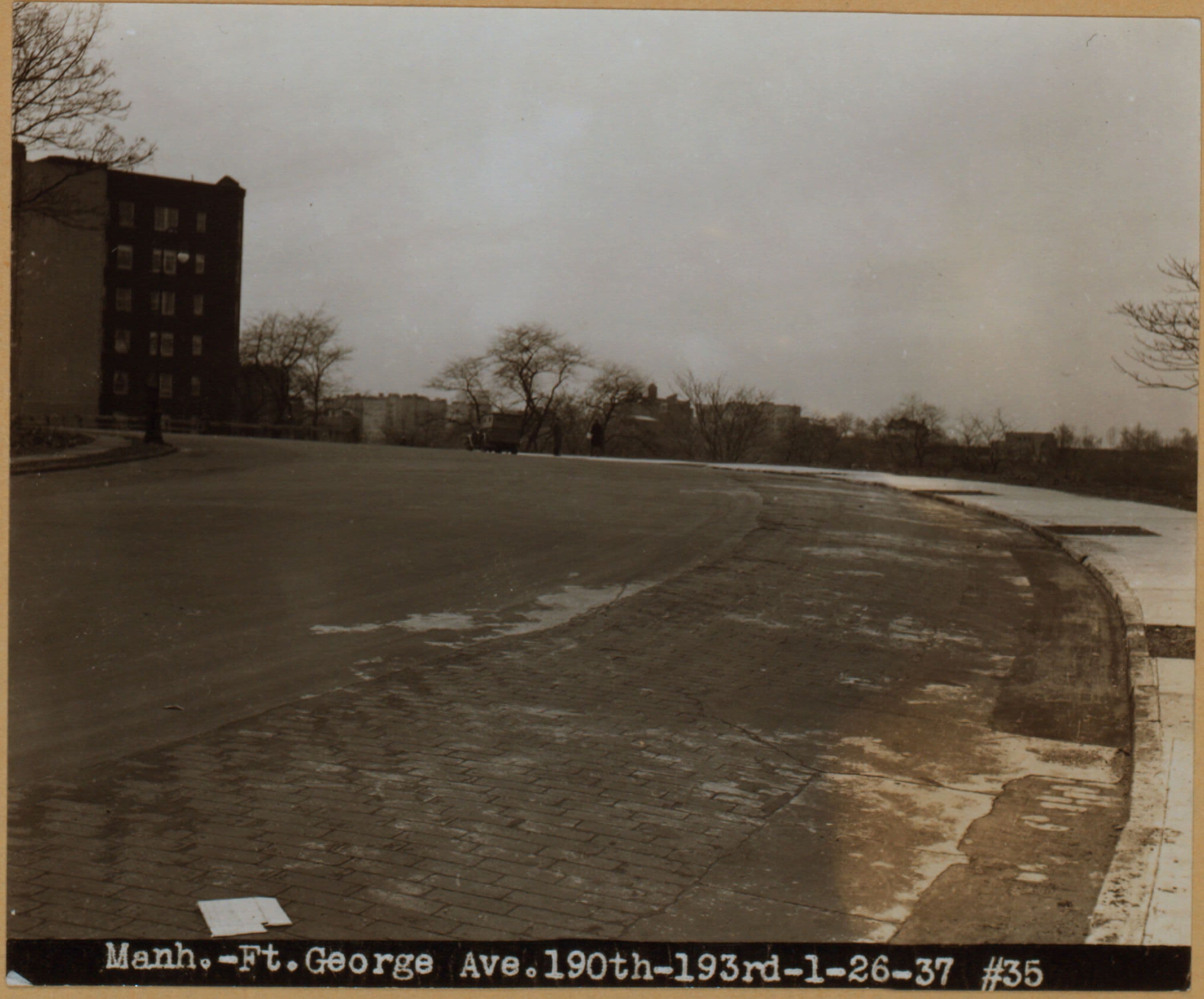 Manhattan: Fort George Avenue - 190th Street (West), 1937