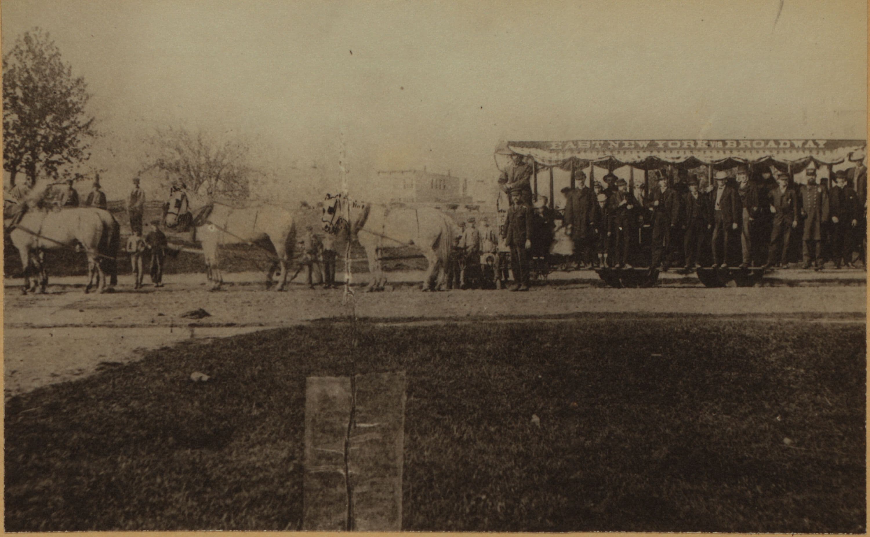 Transportation - Horse-drawn trolleys.