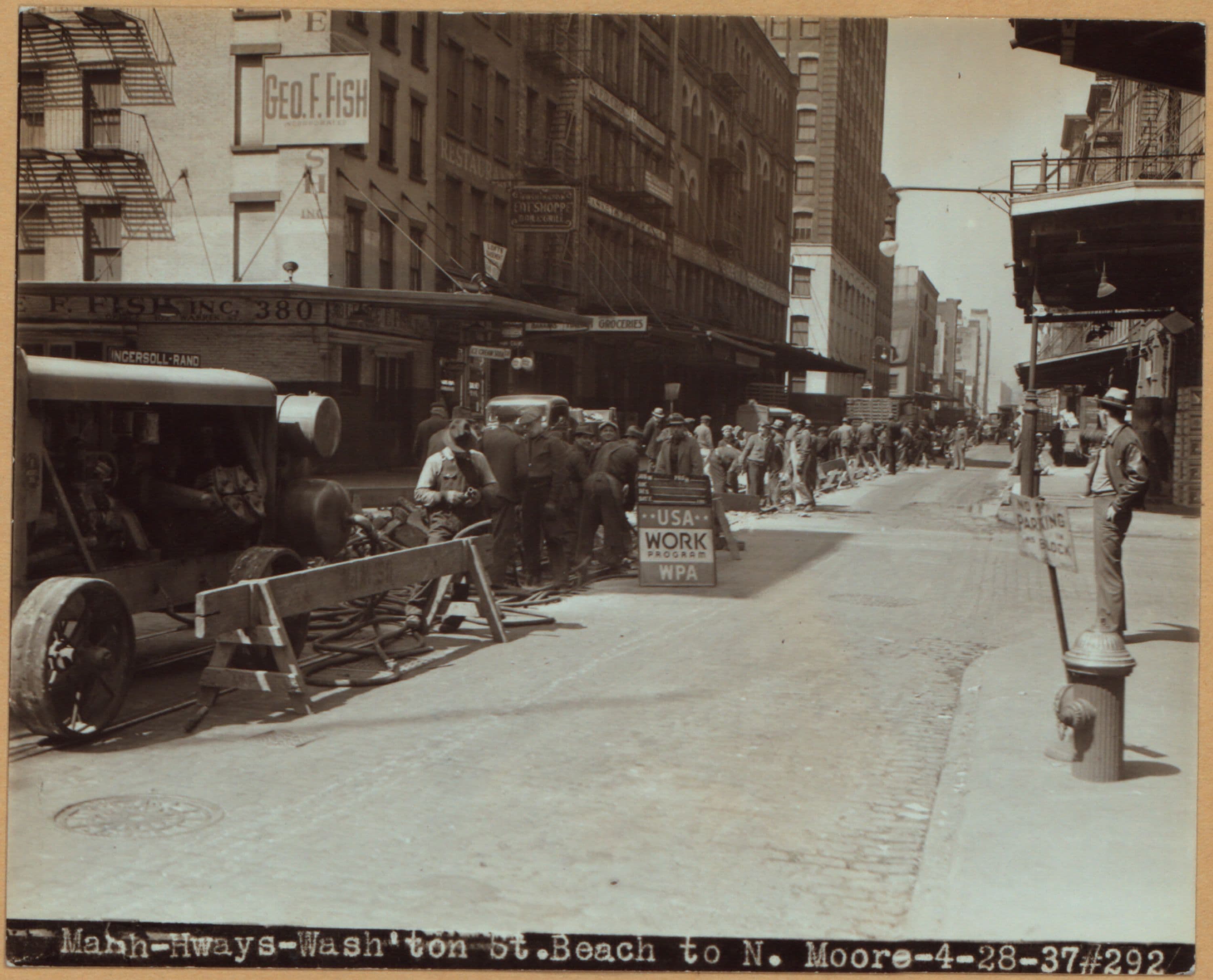 Manhattan: Washington Street - Beach Street, 1937