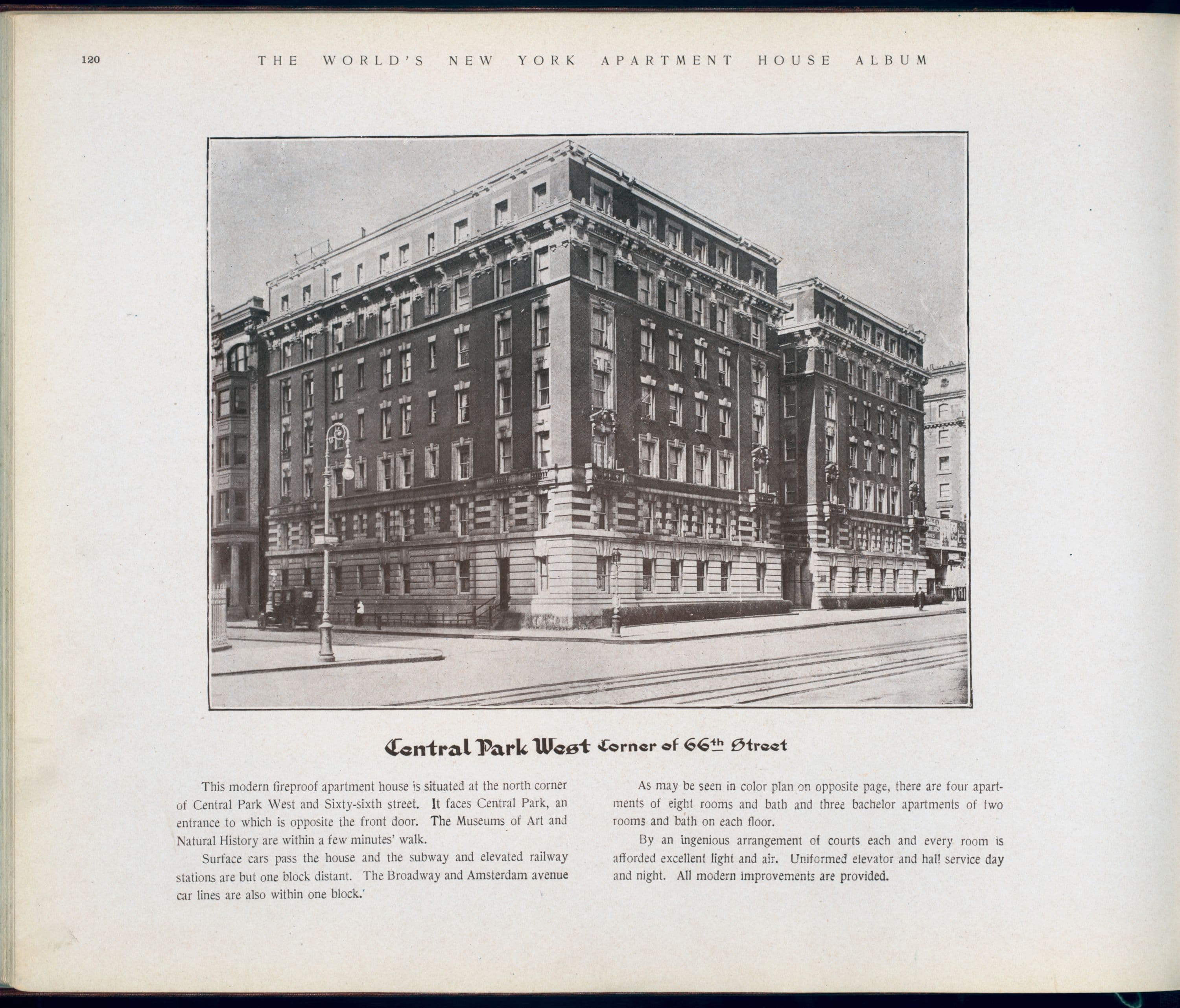 Central Park West , corner of 66th Street.