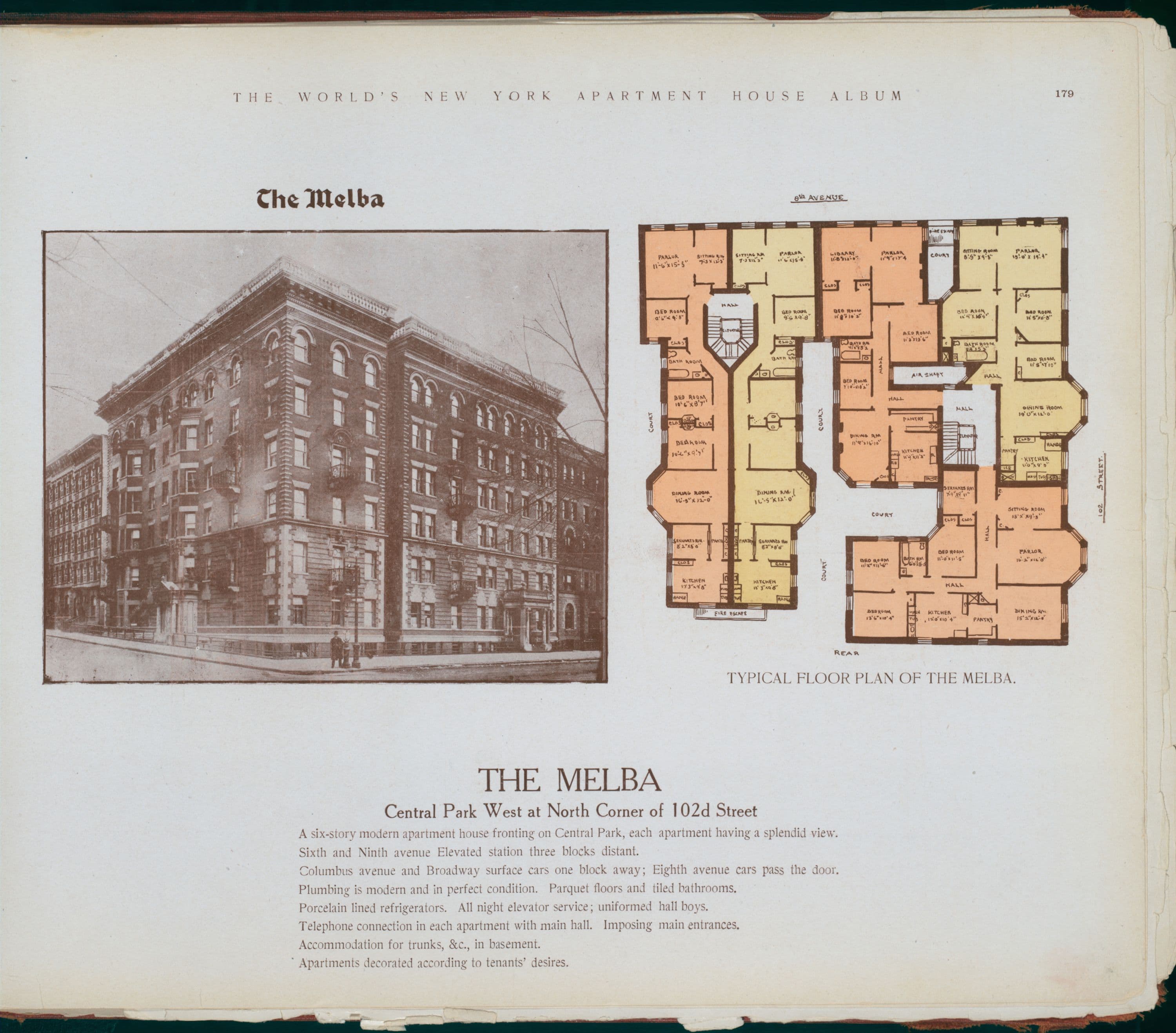 The Melba, Central Park West at North corner of 102nd Street., 1910-03
