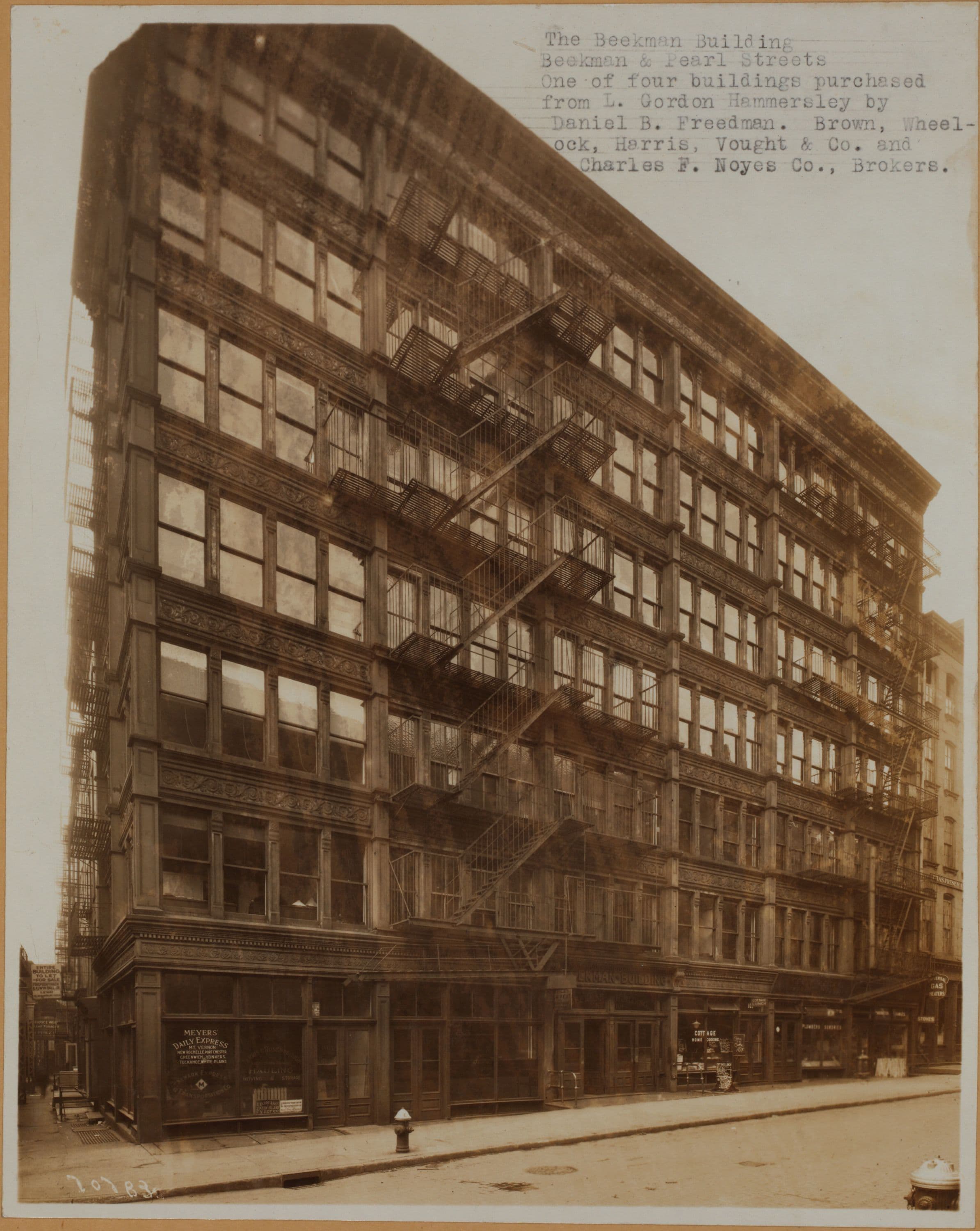 Manhattan: Beekman Street - Pearl Street, 1923