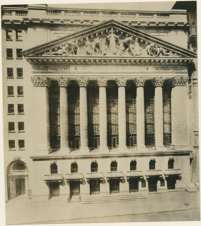 Broad Street between Wall Street and Exchange Place
