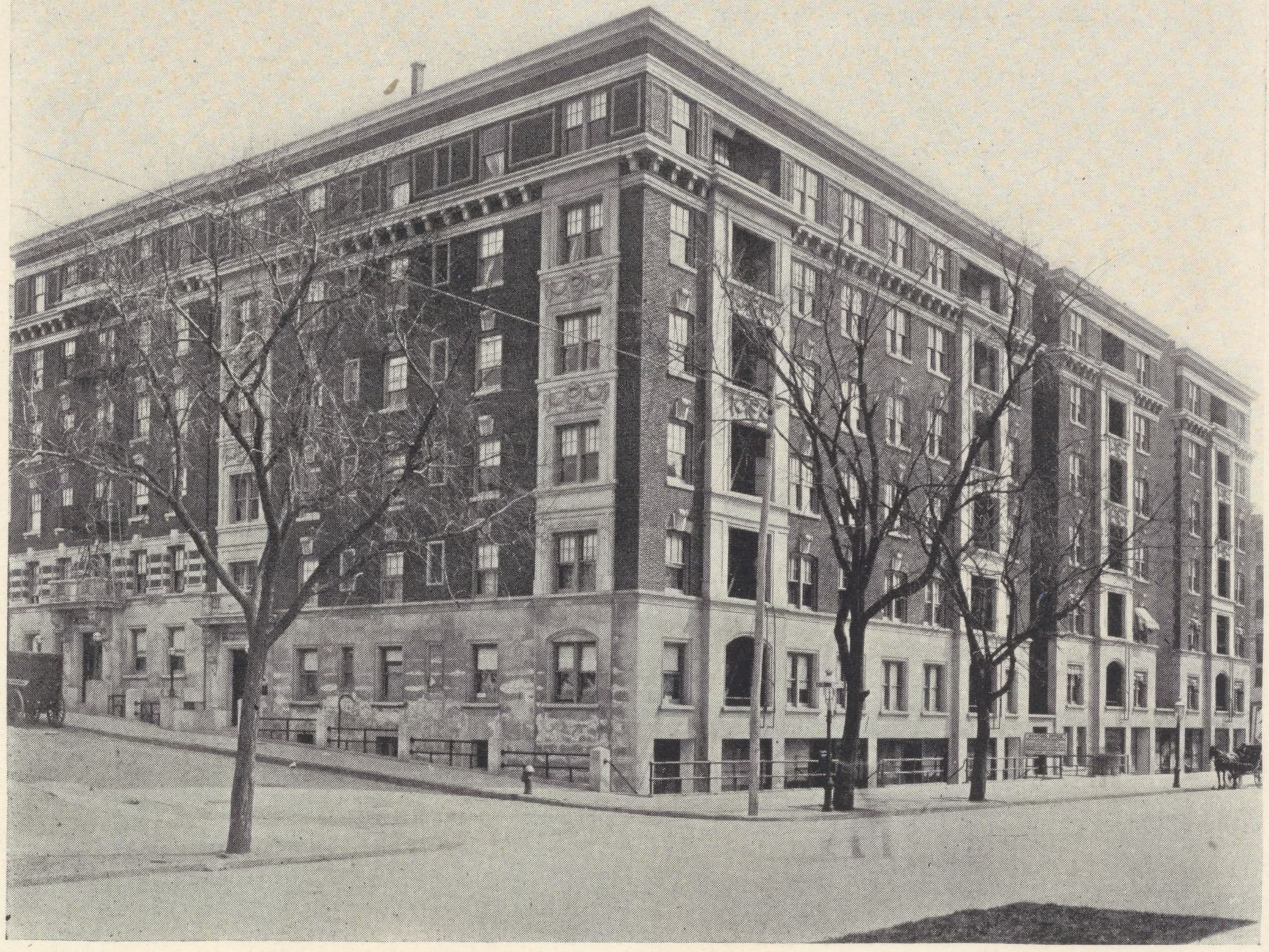 The Rockclyffe, southeast corner Broadway and 141st Street; Wingate Hall, northeast corner Broadway and 140th Street; Highmount, 572-574 West 141st Street.
